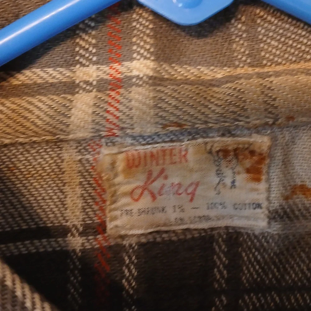 Winter King Vintage Flannel 40s / 50s Large - Picture 2 of 9